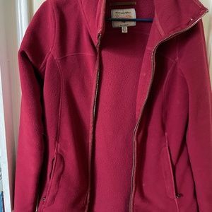 Red fleece jacket